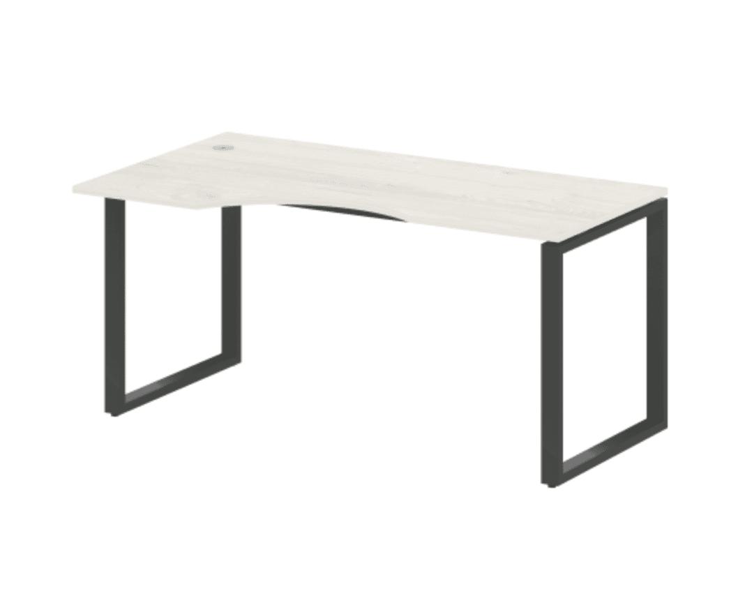 Стол криволинейный левый/правый на О-образном м/к