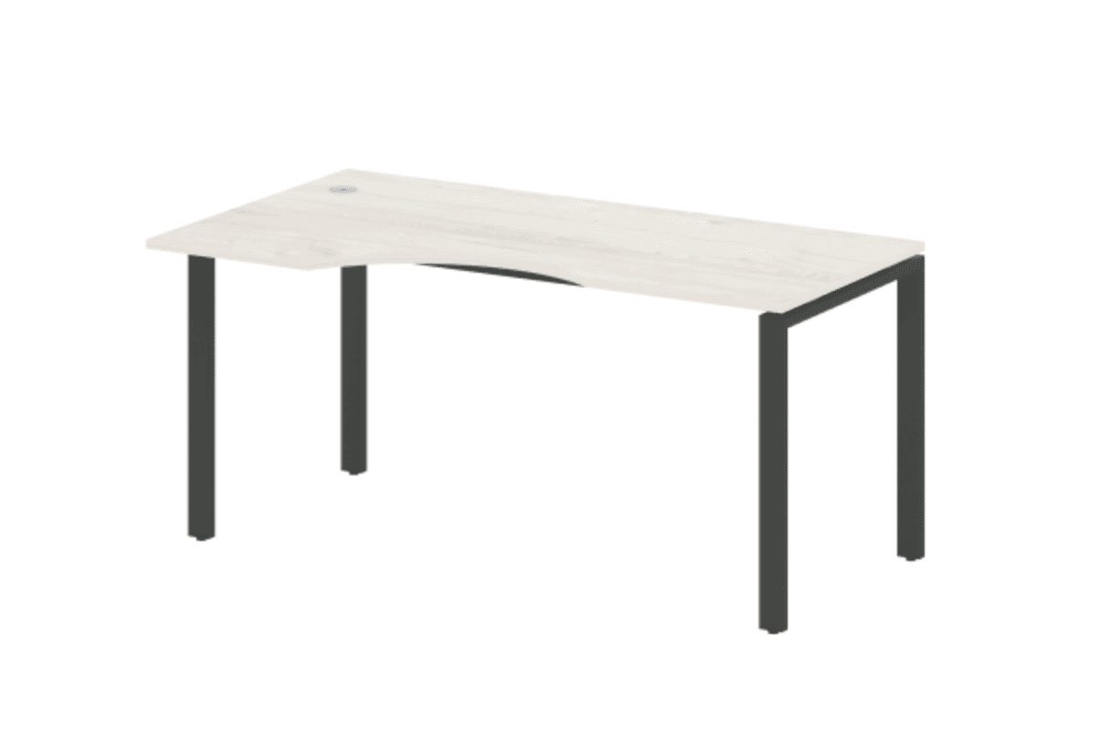 Стол криволинейный левый/правый на П-образном м/к 1400