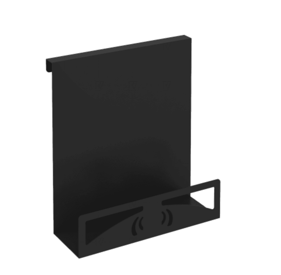 Навесной лоток для бумаг вертикальный узкий (на ЛДСП экраны)