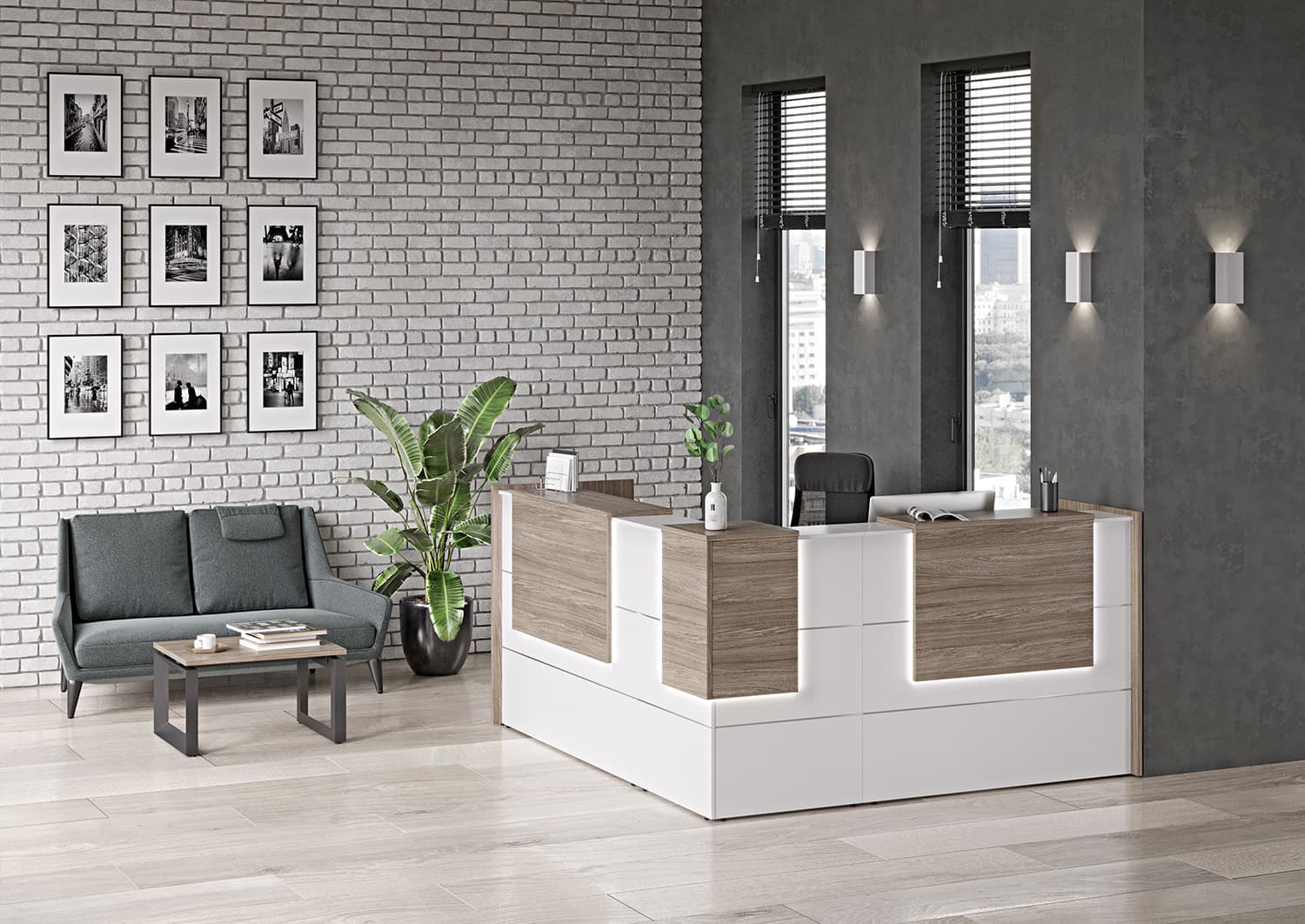 Стойка ресепшен Оникс дуб аризона