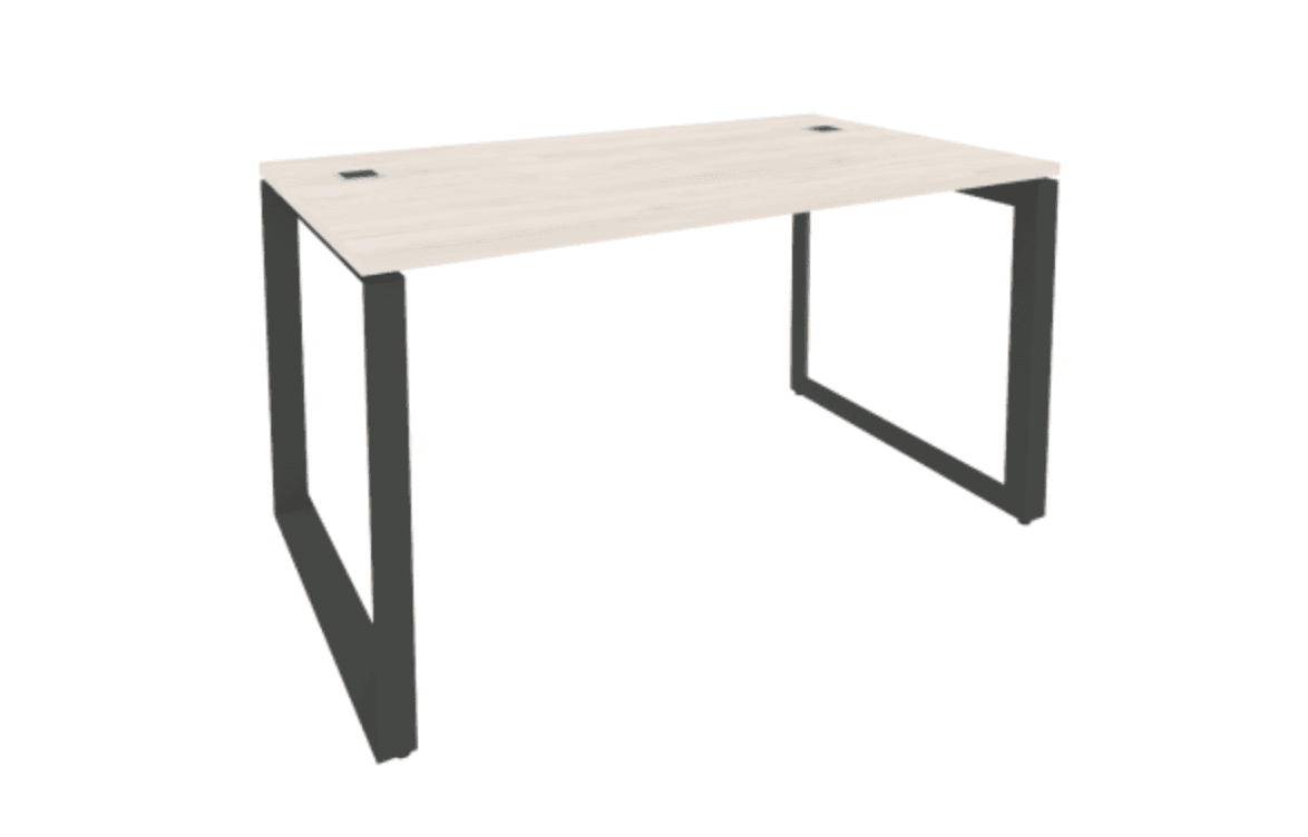 Стол руководителя на О-образном м/к (антрацит)