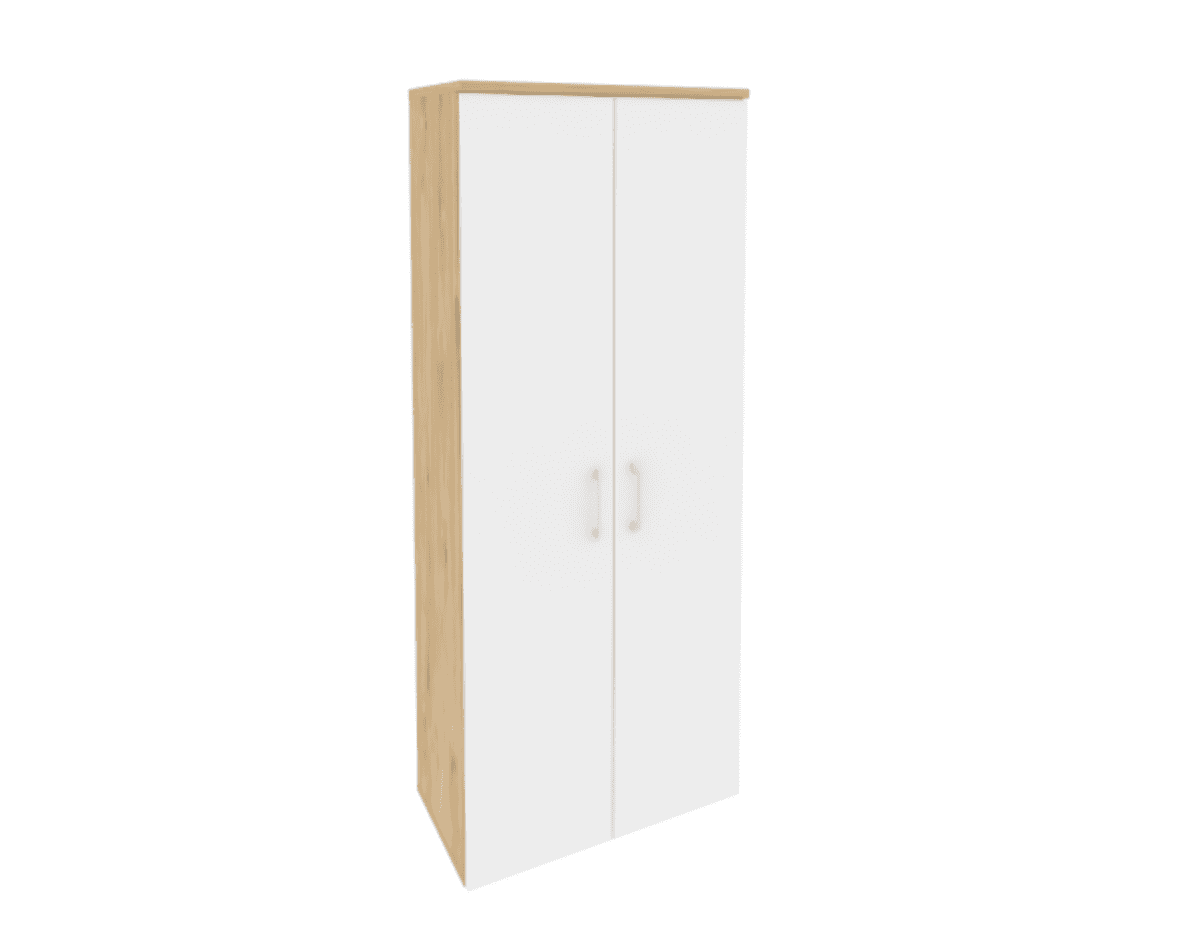 Гардероб широкий (фасад белый бриллиант)