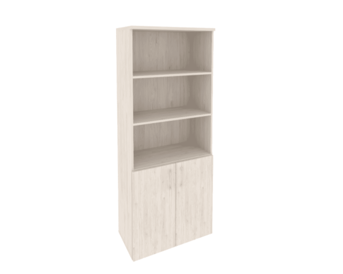 Шкаф высокий широкий (2 низких фасада ЛДСП)