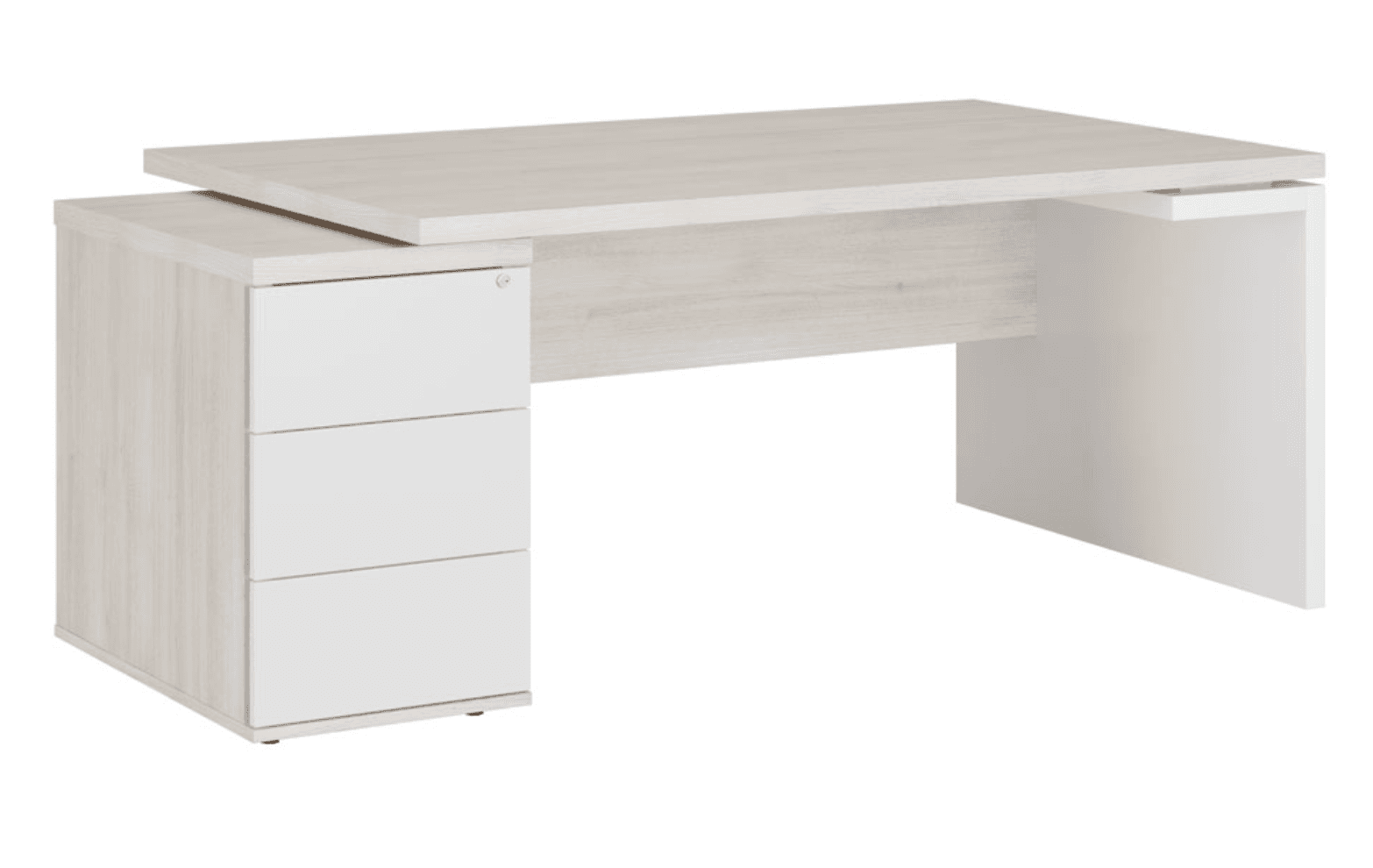 Стол рабочий на опорной тумбе левый 180