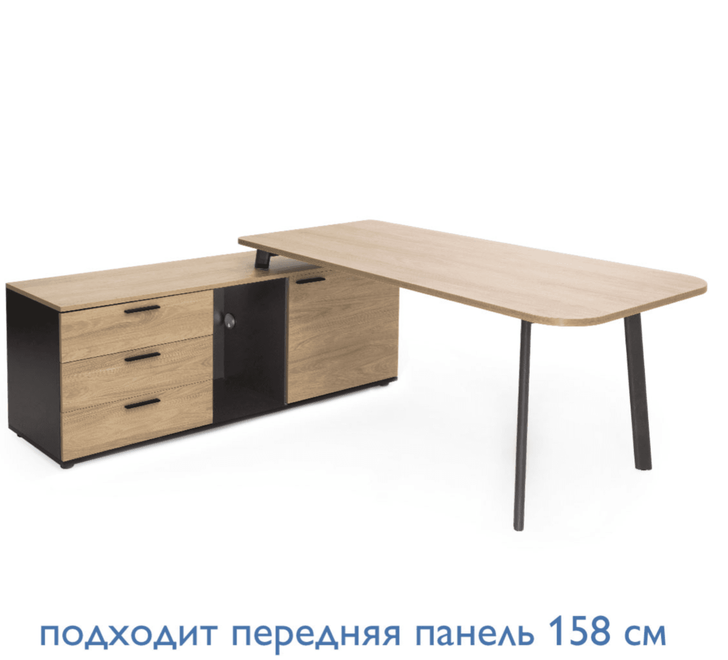 Стол на опорной тумбе (правый)