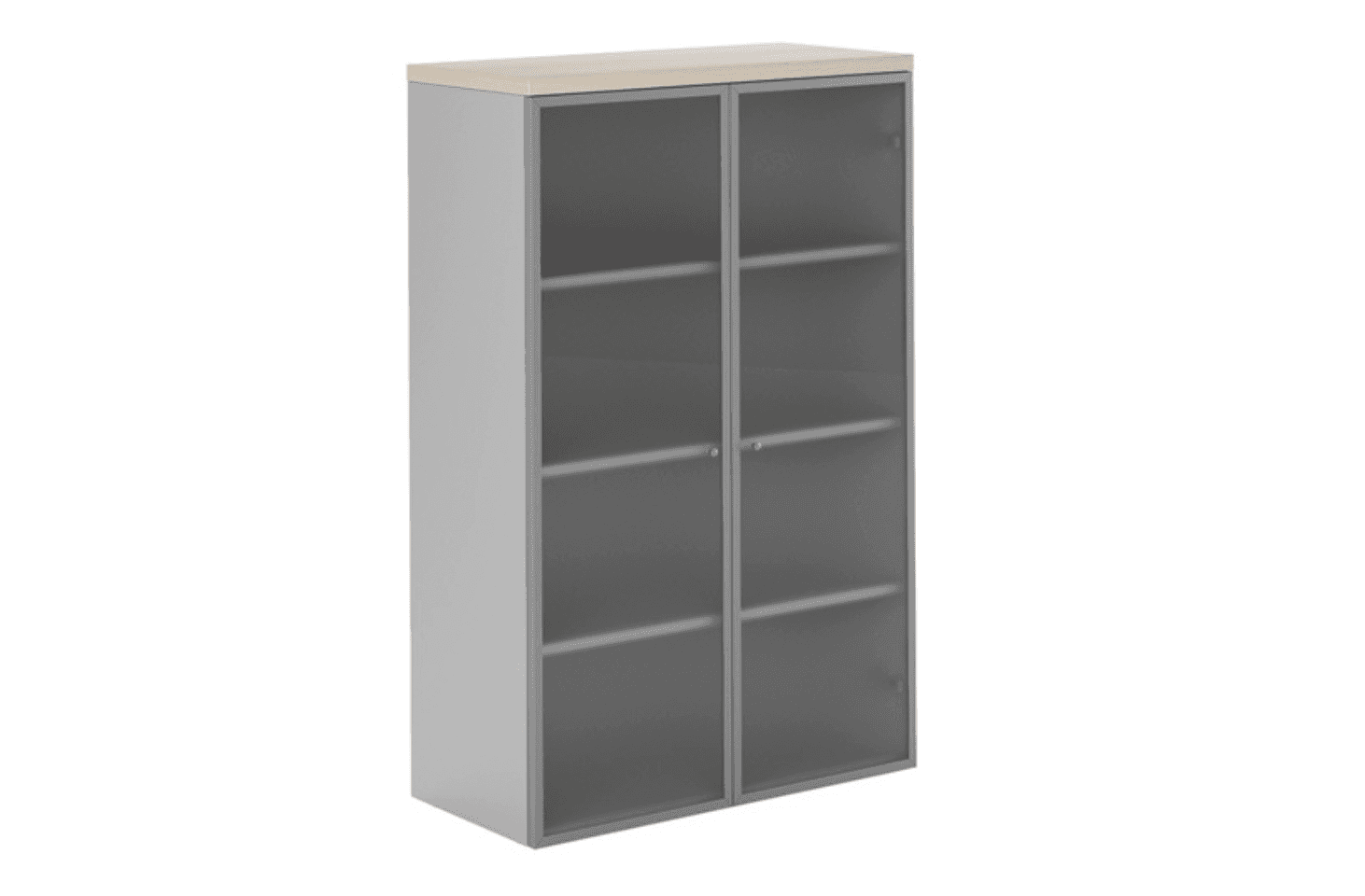 Шкаф средний с стеклянными дверями в раме