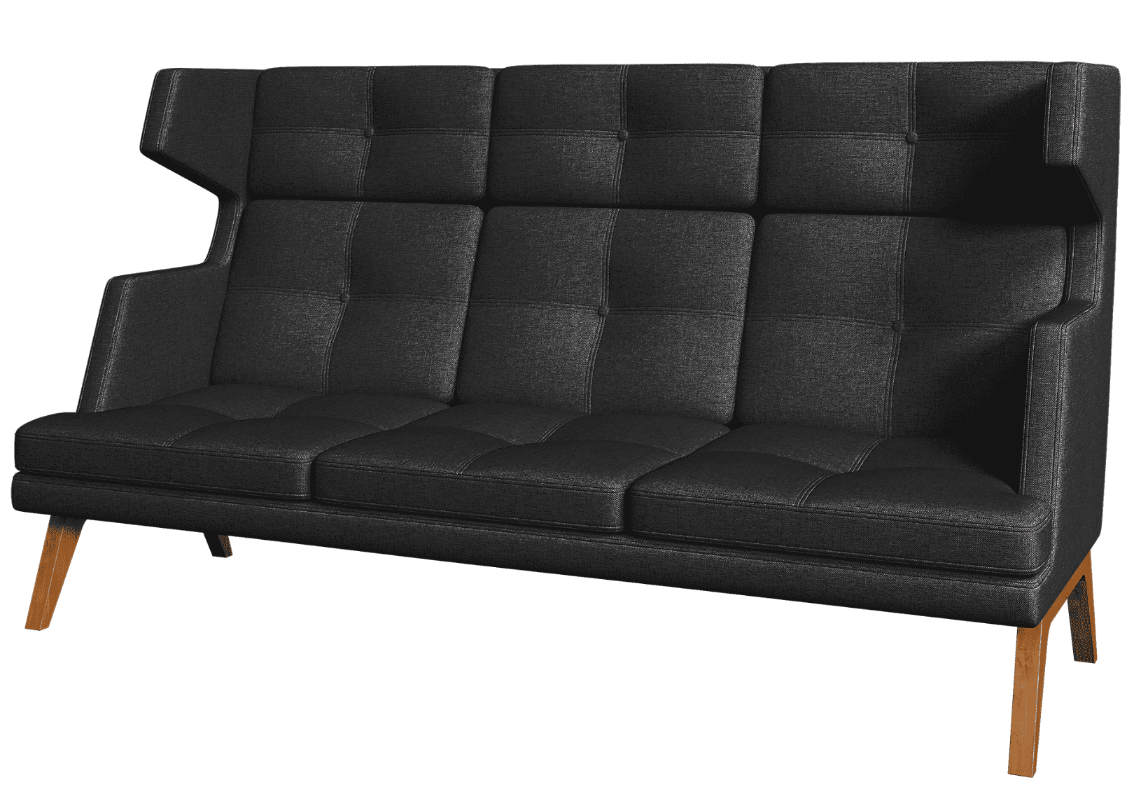 Диван трёхместный - высокая спинка