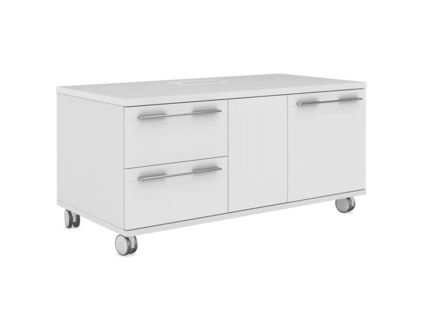 Тумба мобильная с 2 ящиками и 2 дверьми левая/правая