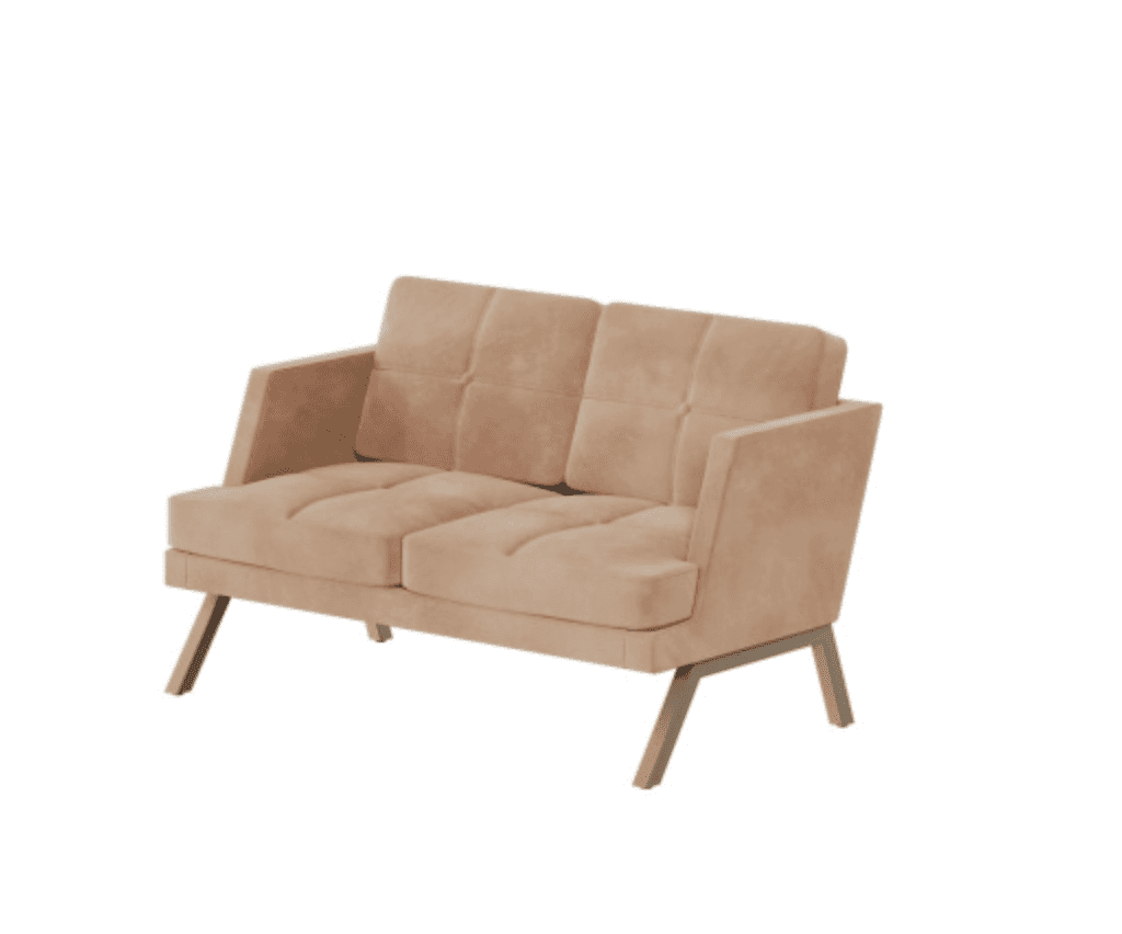 Диван двухместный с декором из пуговиц