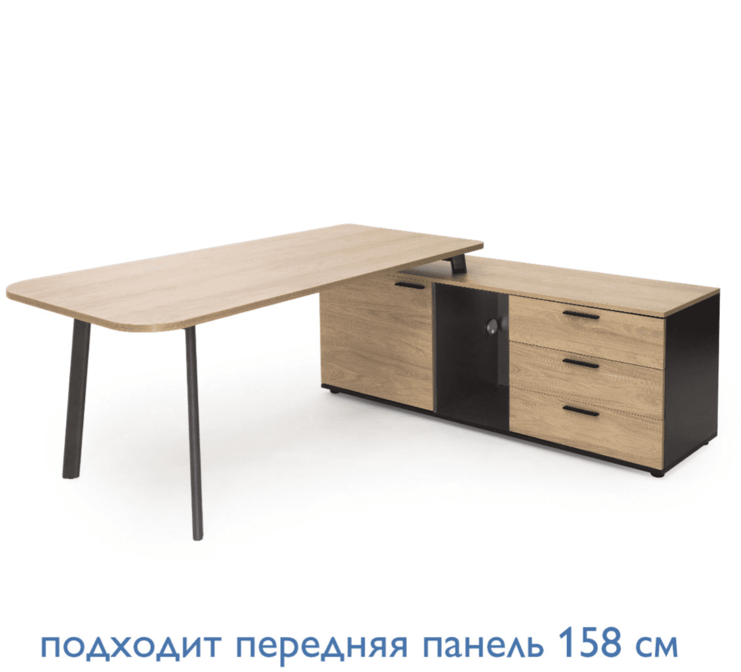 Стол на опорной тумбе (левый)