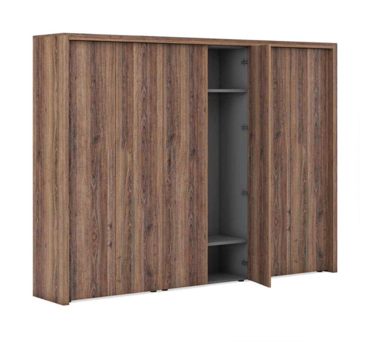 Шкаф высокий и гардероб в декоративной обвязке