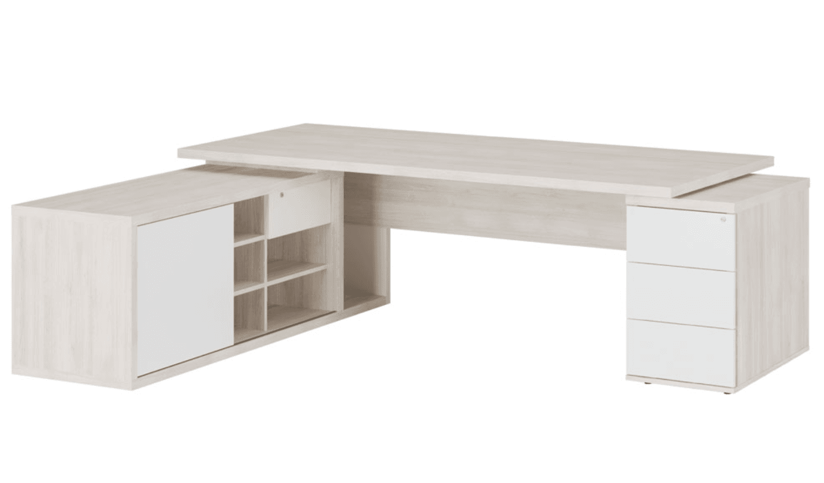 Стол рабочий на креденции и тумбе левый 220