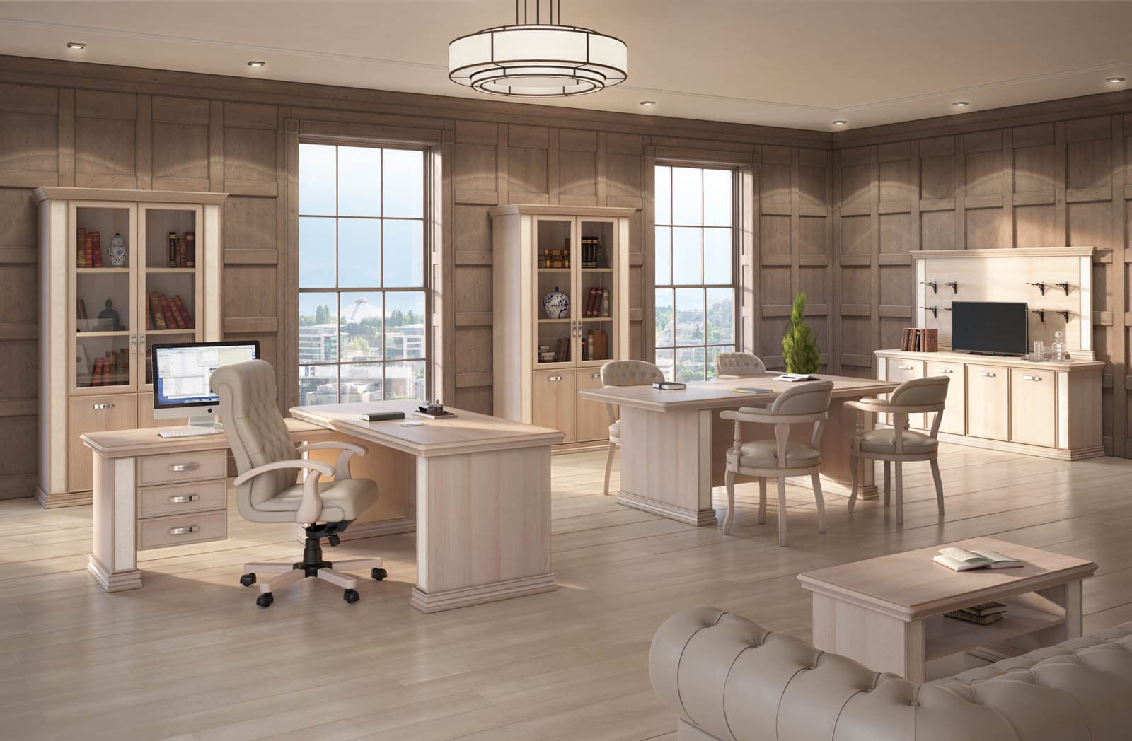 Кабинет Порто дуб светлый