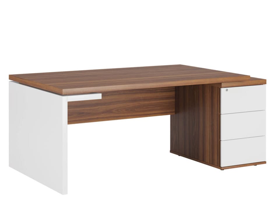 Стол рабочий на опорной тумбе правый 180