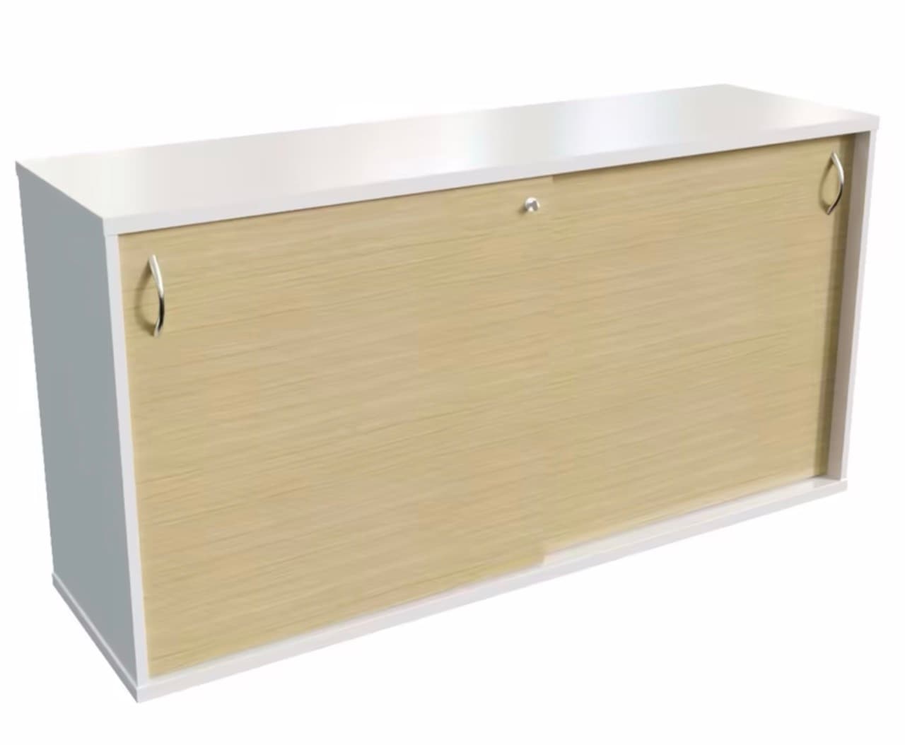 Тумба приставная с замком (каркас белый)