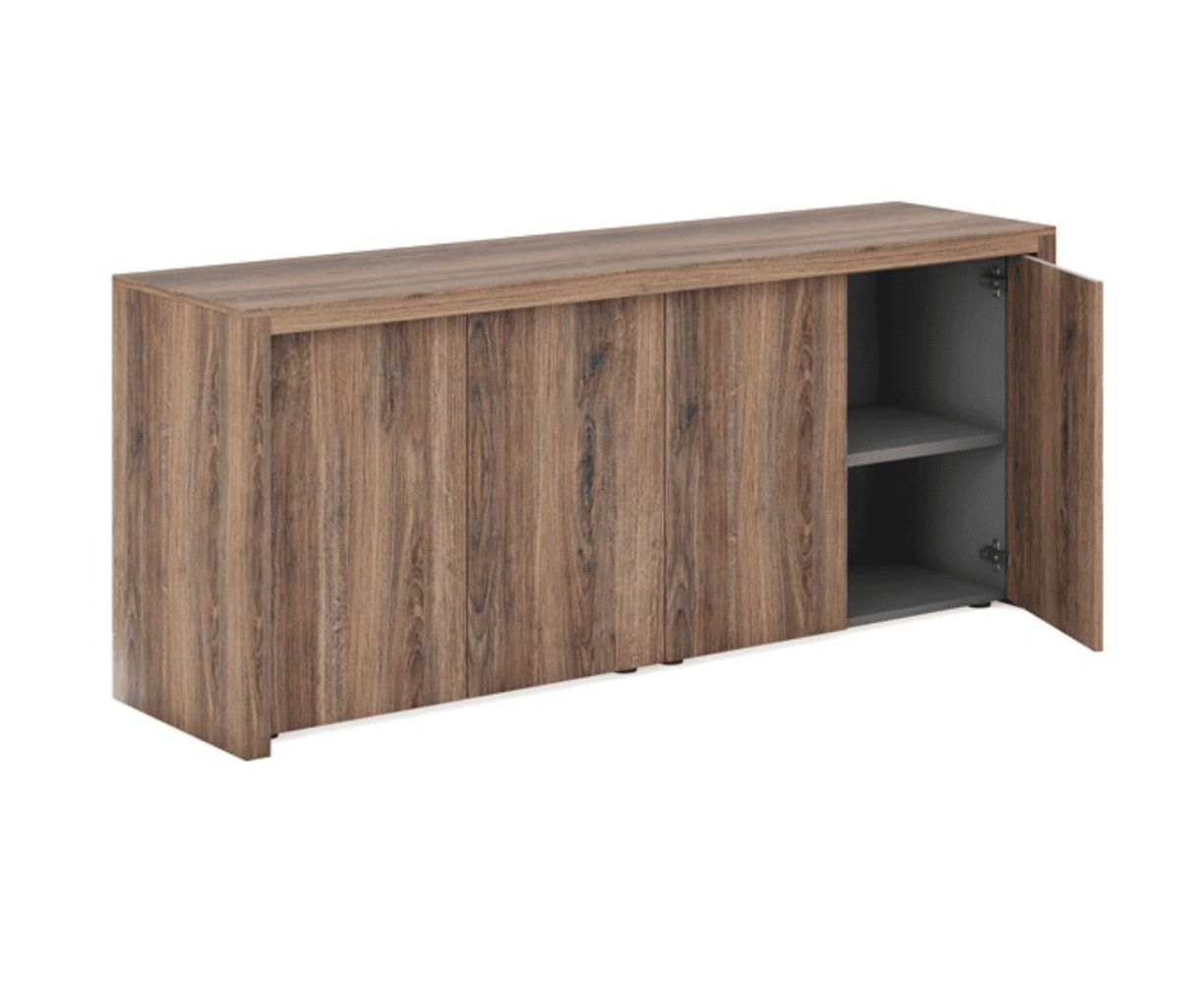 Шкаф низкий в декоративной обвязке