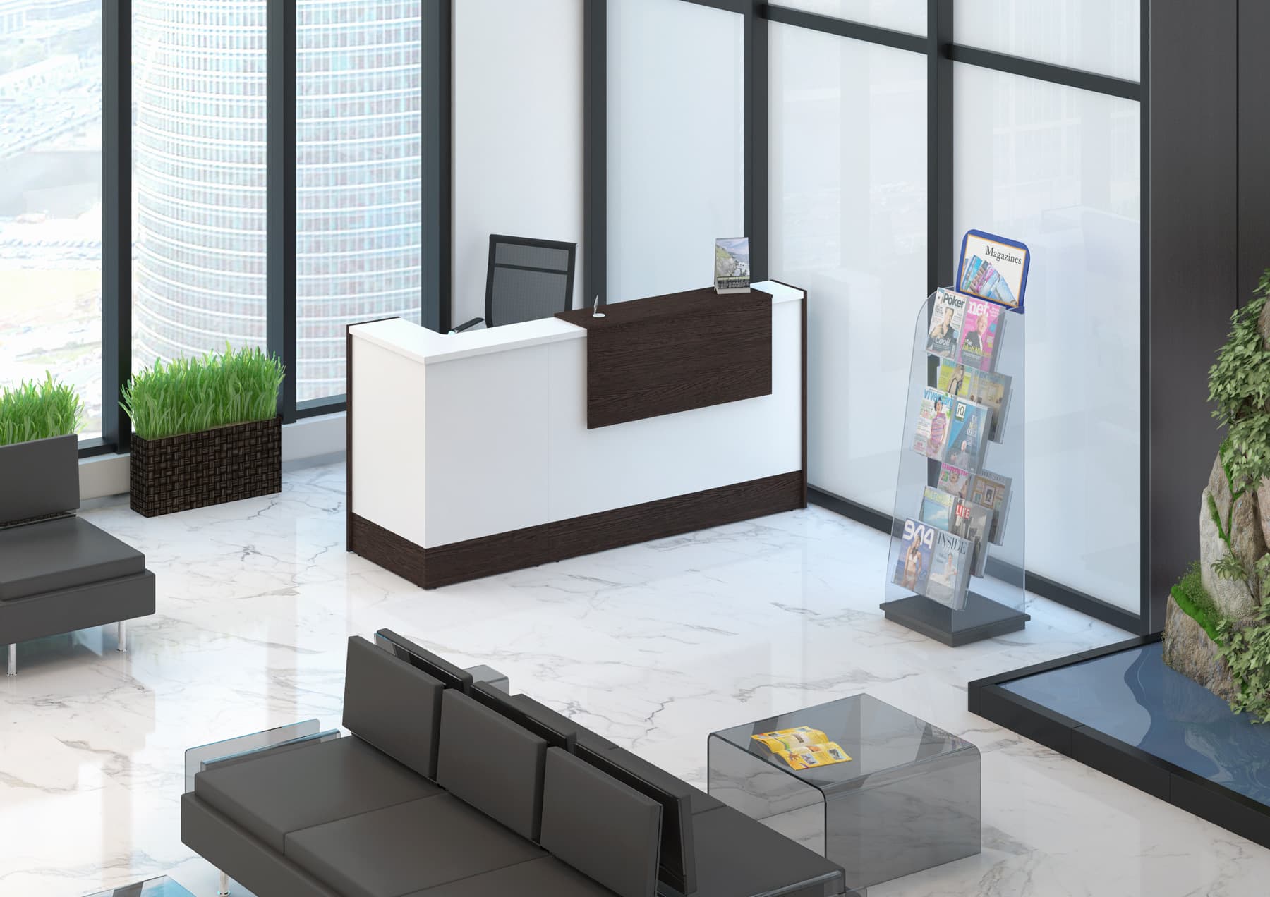 Стойка ресепшен Стайл венге