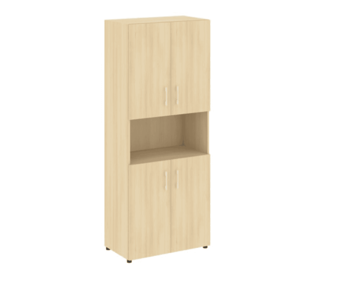 Шкаф высокий широкий (2 низких фасада ЛДСП)