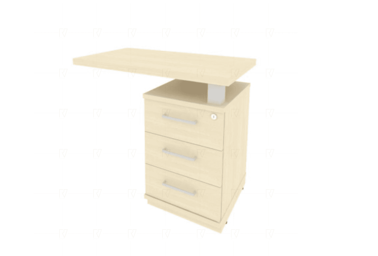 Тумба приставная с топом для прямоугольного стола правая