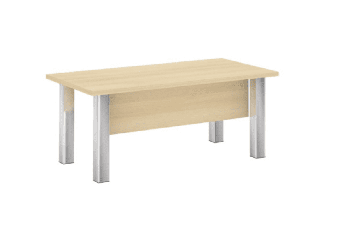 Стол руководителя прямой 180 (опоры - нерж.сталь)