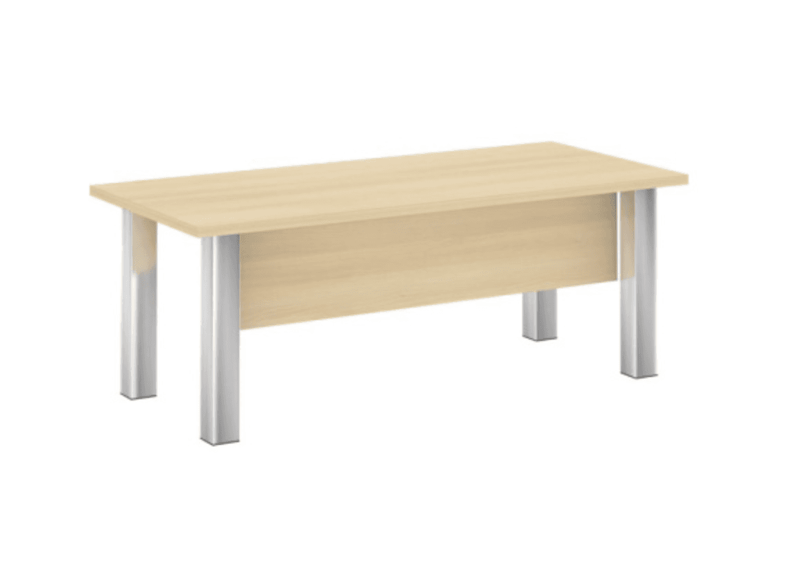 Стол руководителя прямой 200 (опоры - нерж.сталь)