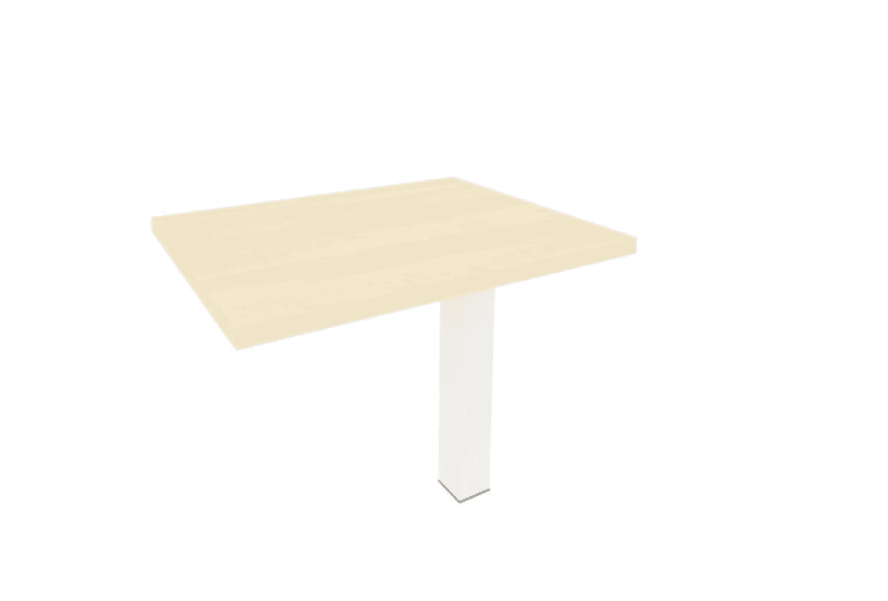 Брифинг-приставка для прямоугольного стола (металл белый)