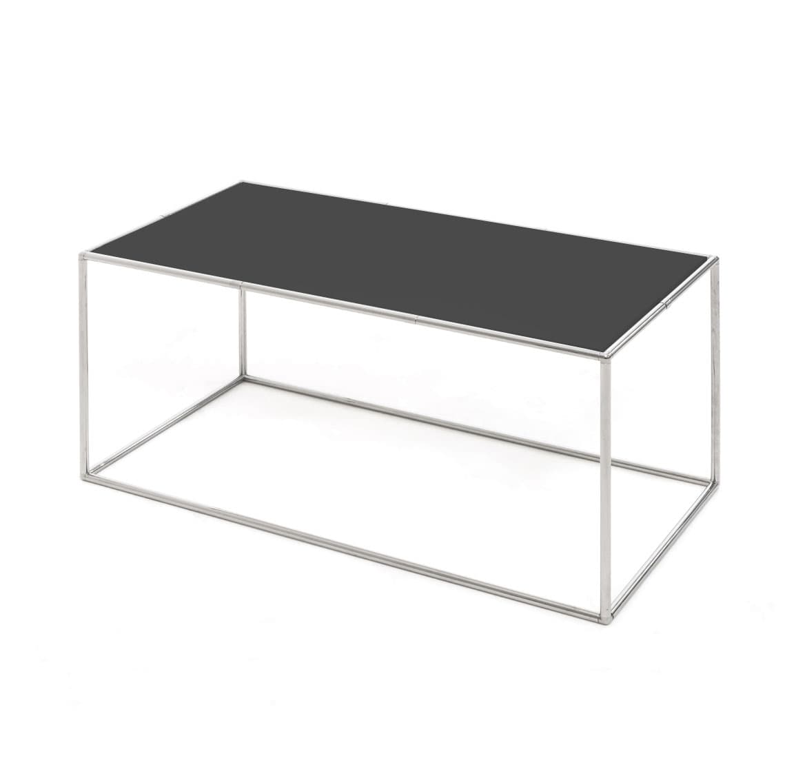 Стол журнальный прямоульный Фаста - хром p-off