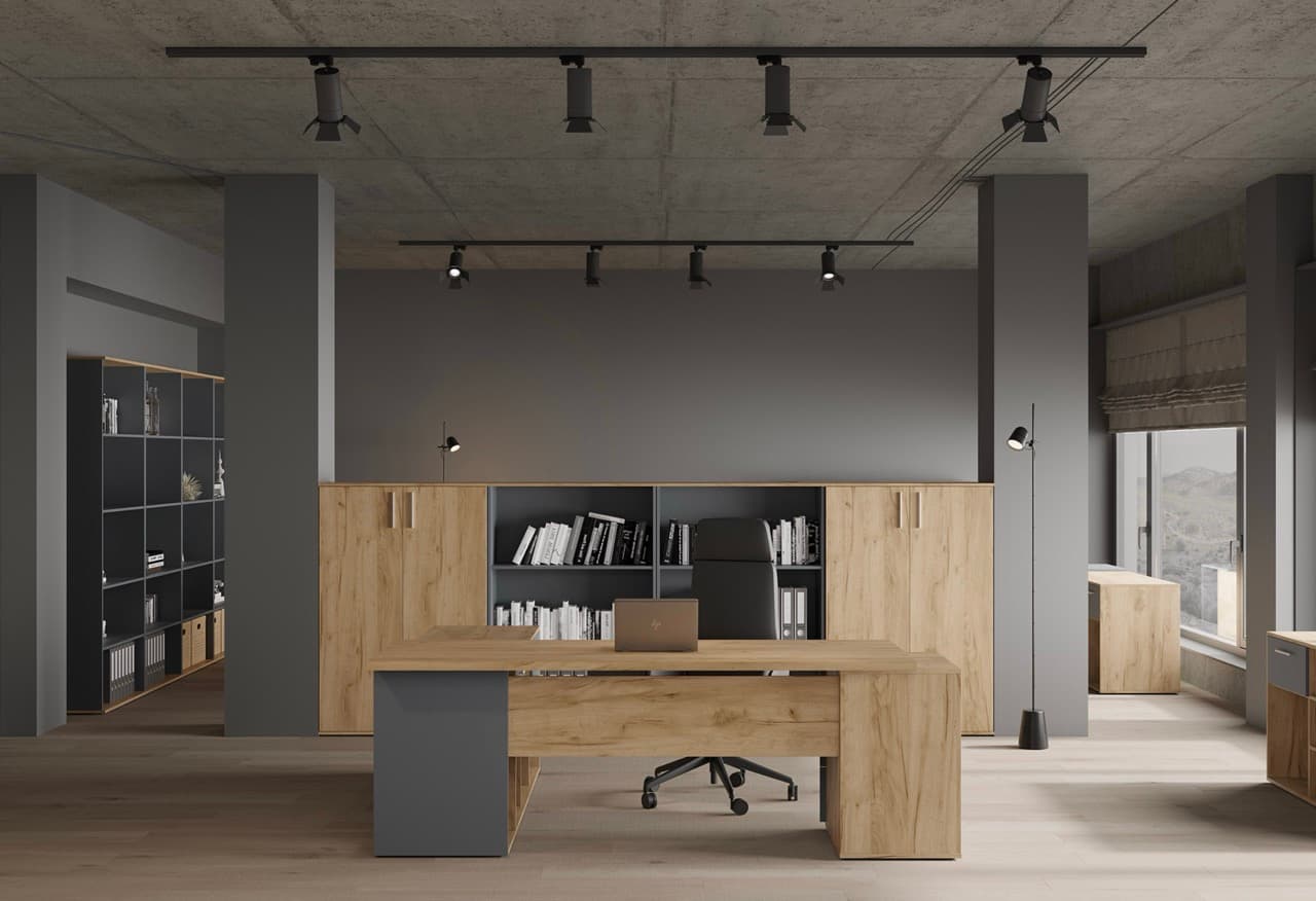 Кабинет Зион дуб крафт золотой