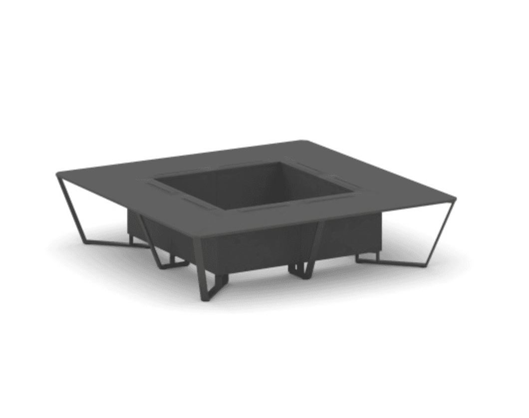 Стол переговорный квадратный 320 - металл антрацит