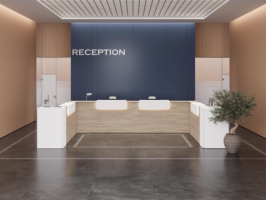Стойка ресепшен Оникс дуб аттик