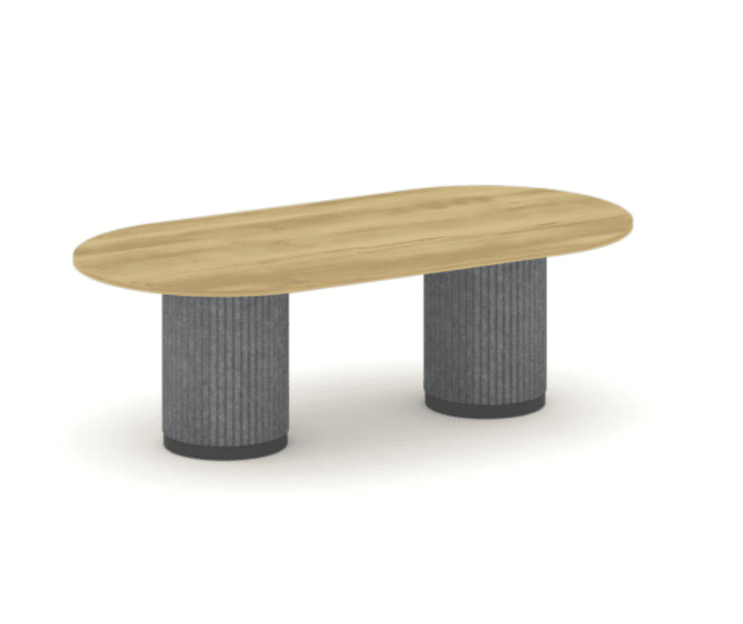 Стол переговорный овальный 240 - антрацит/морская галька