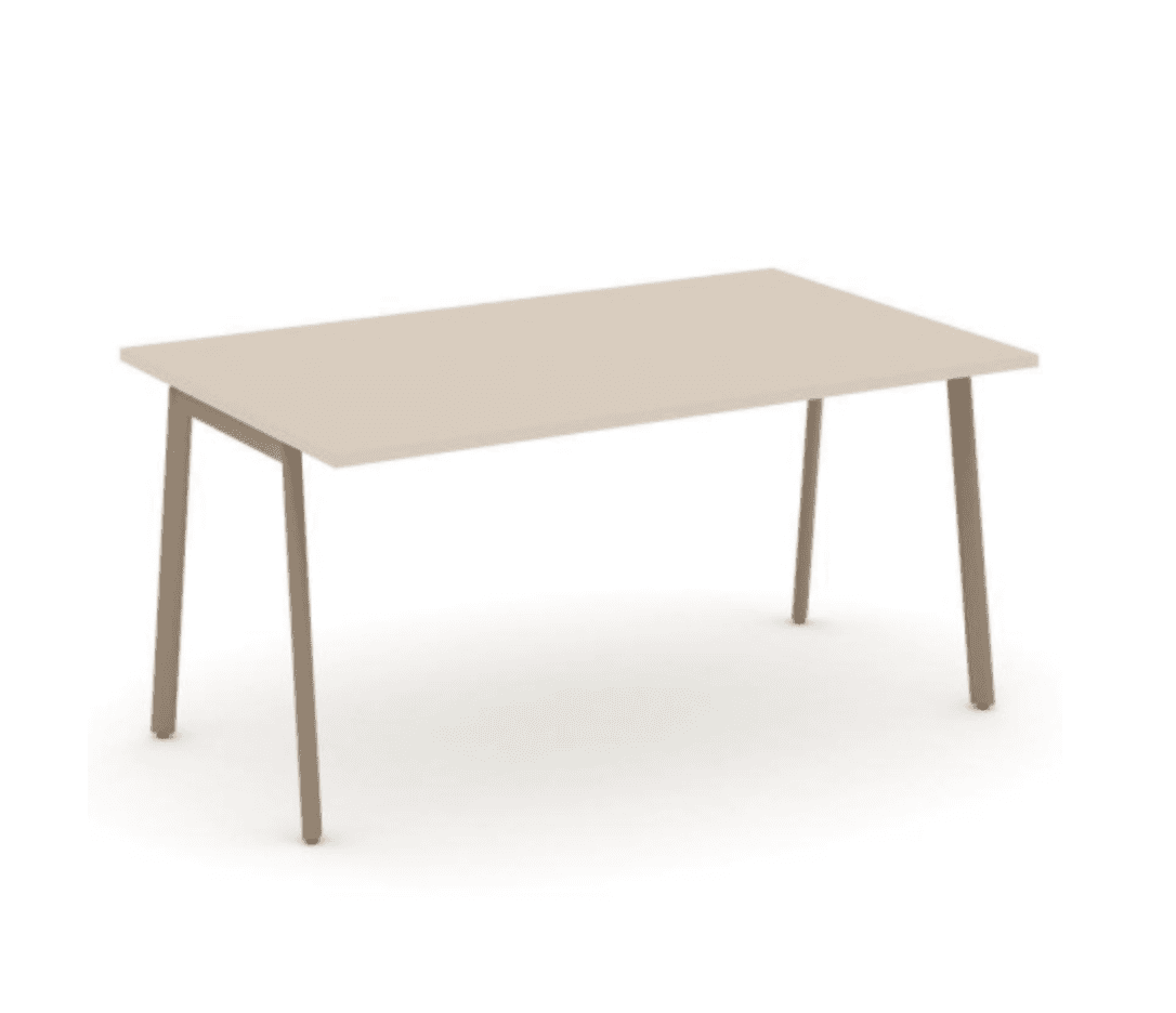 Стол переговорный на плоскоовальной опоре 1580 - металл латте