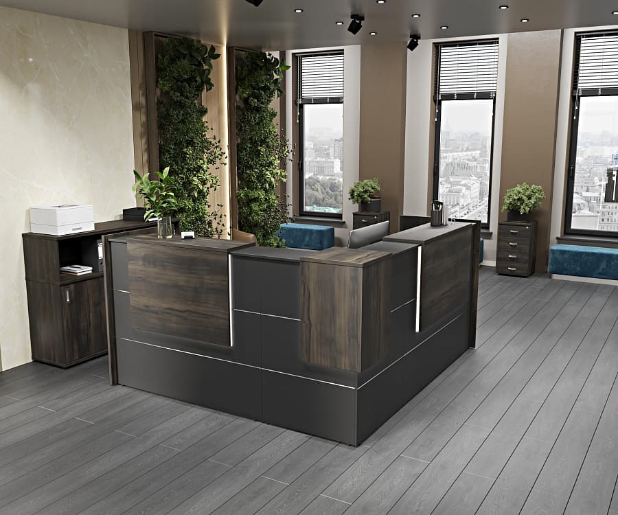 Стойка ресепшен Оникс антрацит