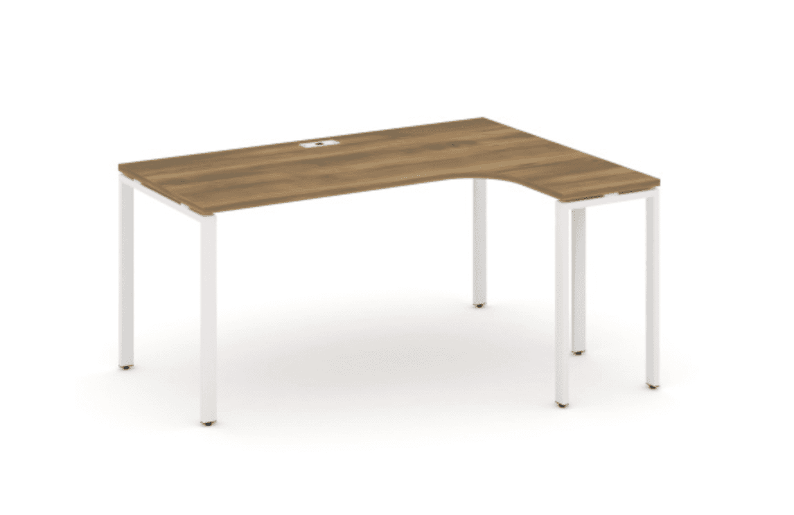 Стол эргономичный левый/правый 1580  - металл белый