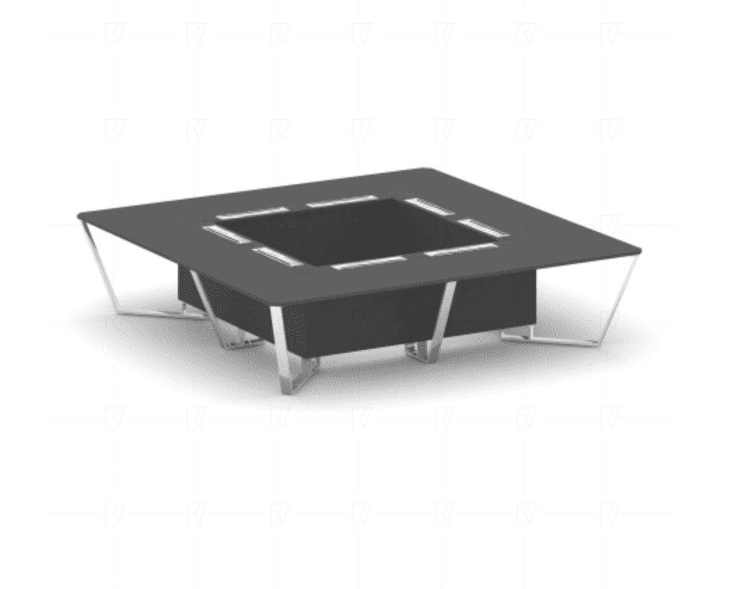 Стол переговорный квадратный 320 - хром