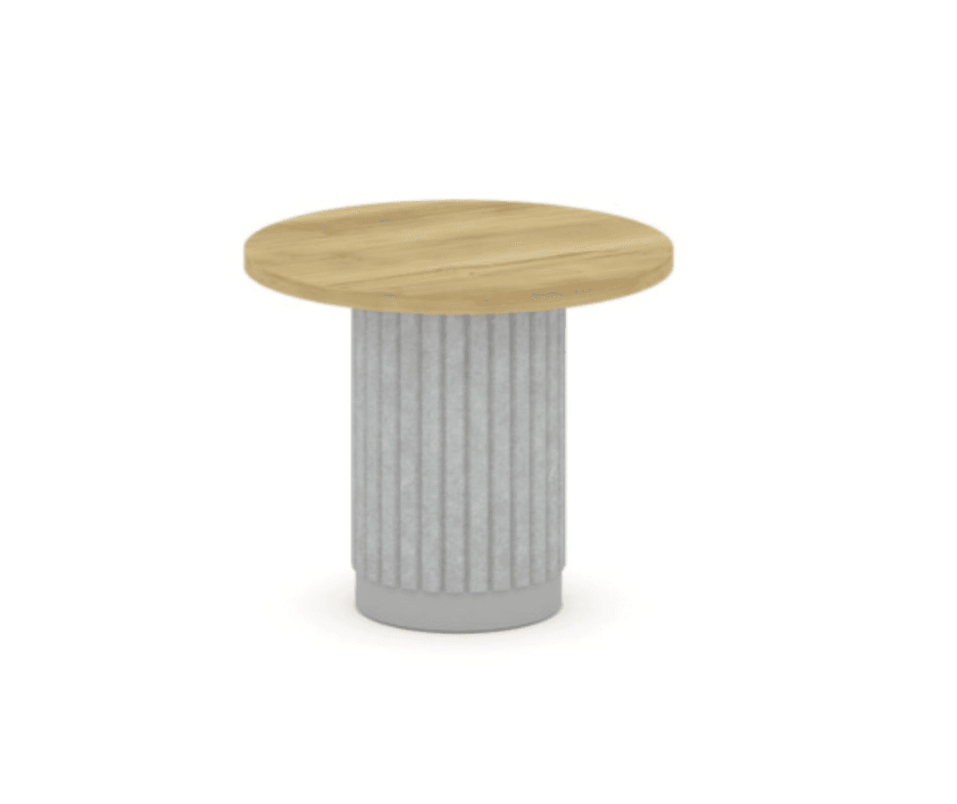 Стол переговорный круглый D=600 - серый/зимний лес