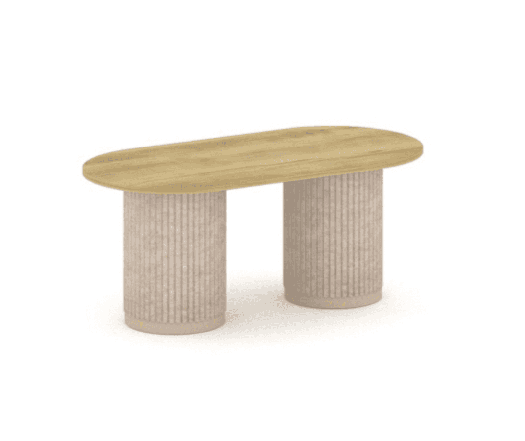 Стол переговорный овальный 190 - капучино/крем-брюле