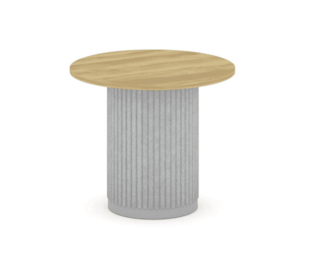 Стол переговорный круглый D=900 - серый/зимний лес