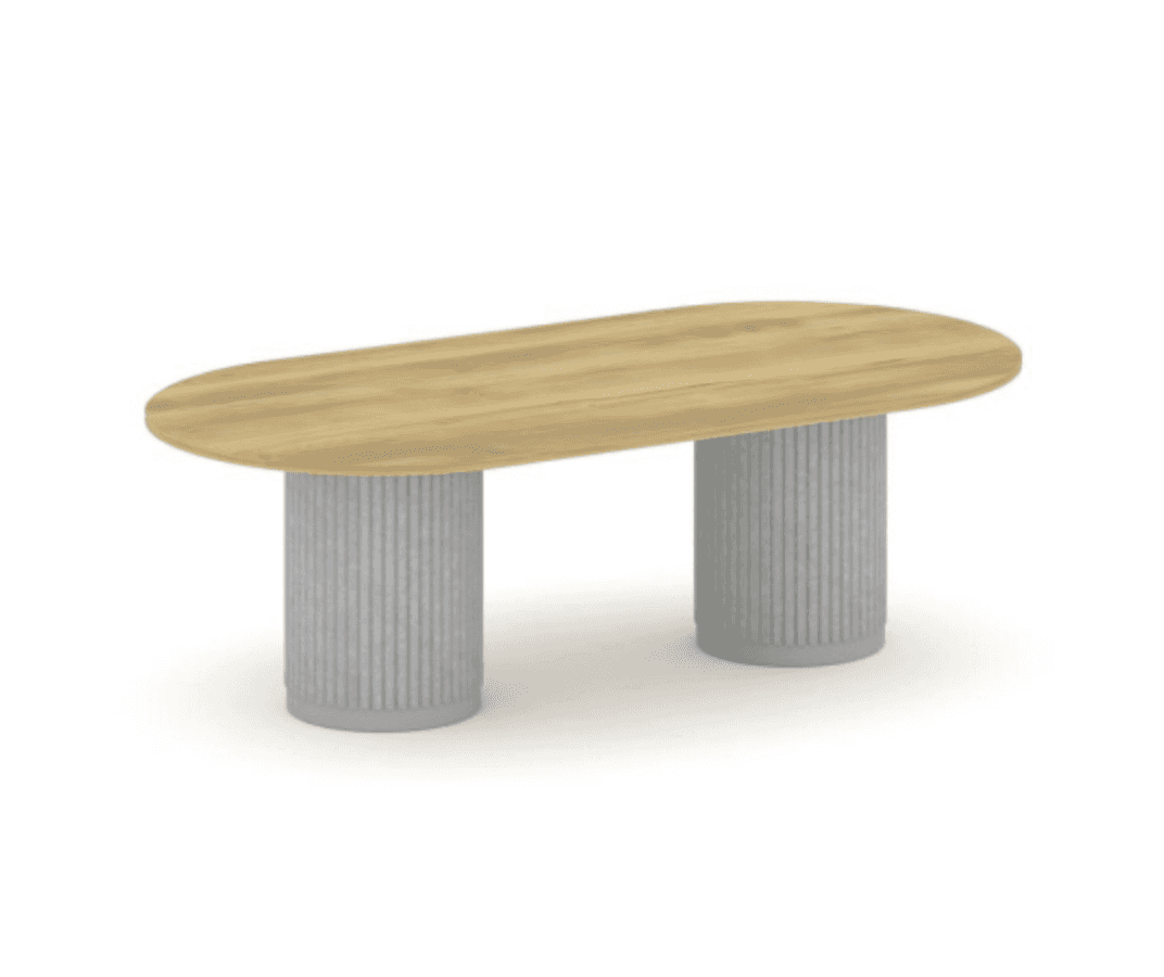 Стол переговорный овальный 240 - серый/зимний лес