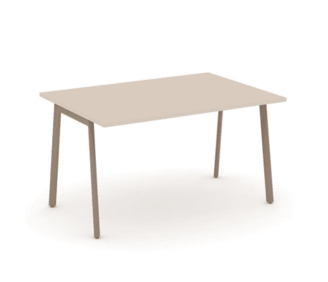 Стол переговорный на плоскоовальной опоре 1380 - металл латте