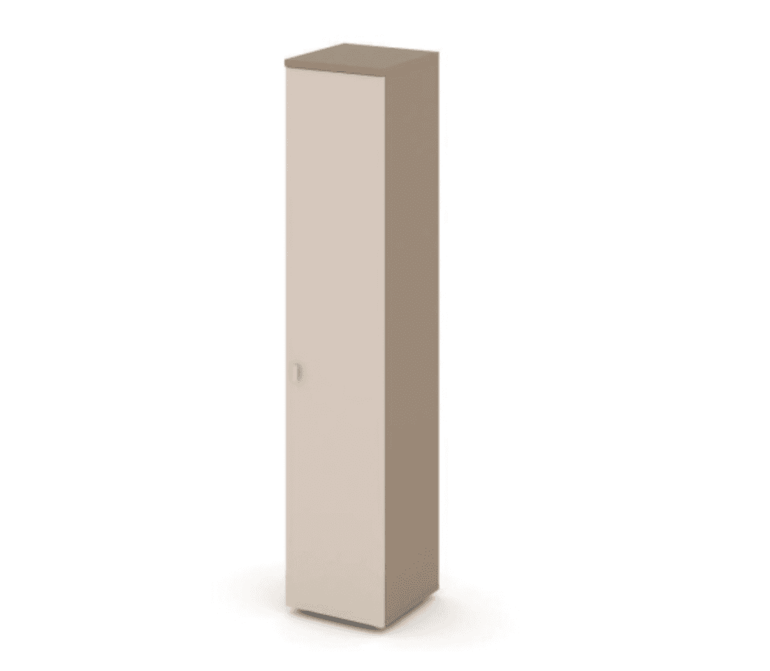 Шкаф высокий узкий левый/правый (1 высокий фасад ЛДСП) - основание латте