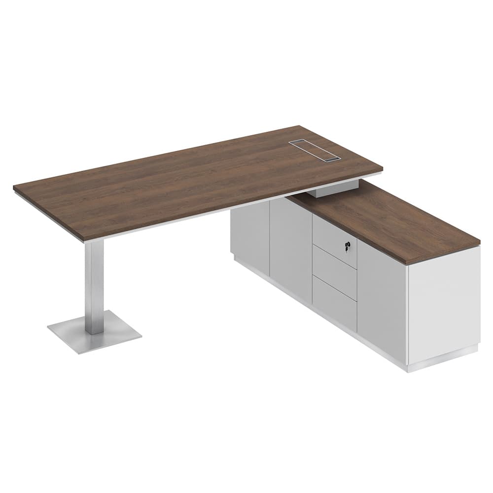 Стол руководителя на опорной тумбе 180