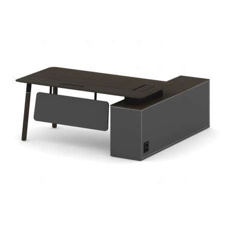 Стол руководителя левый (Металл Чёрный) 1800