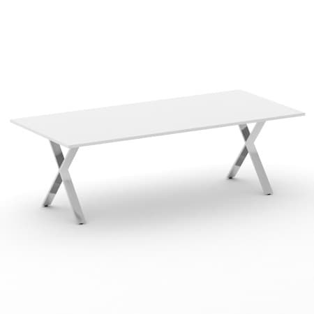 Стол для переговоров (МДФ+пластик Феникс, опоры нерж.сталь)