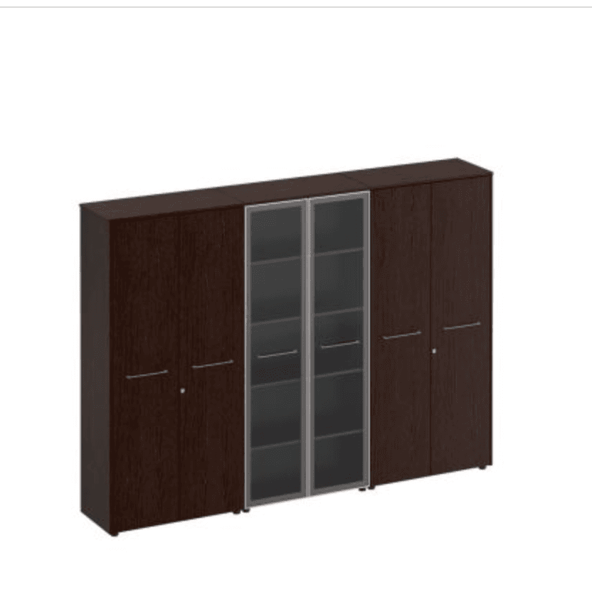 Шкаф комбинированный (закрытый+стекло+закрытый)