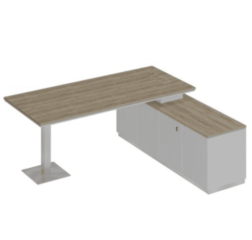 Стол на опорной тумбе для руководителя 200