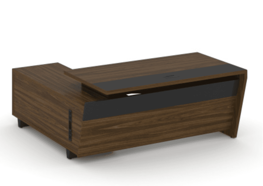 Стол руководителя с опорной тумбой, правый 180