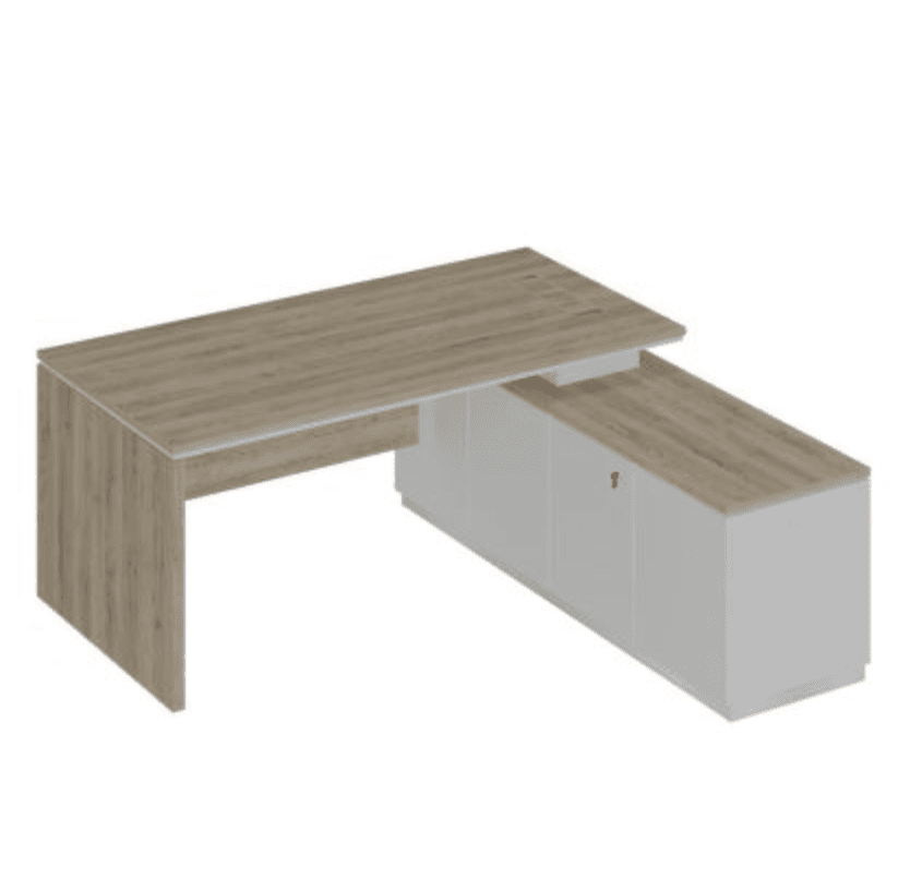 Стол руководителя (опора ДСП) на опорной тумбе