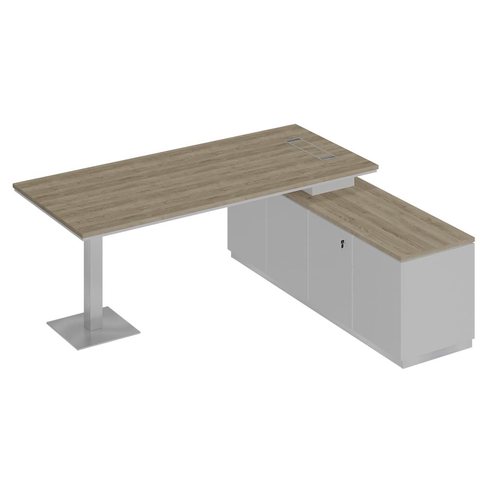 Стол руководителя на опорной тумбе 180