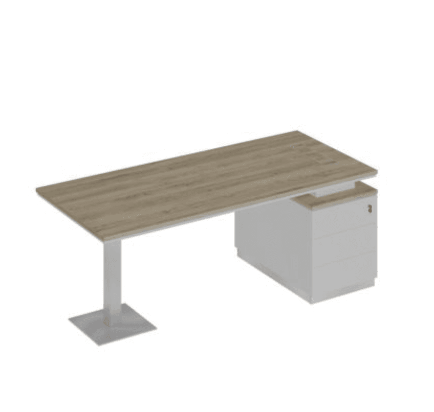 Стол на опорной тумбе для руководителя 200